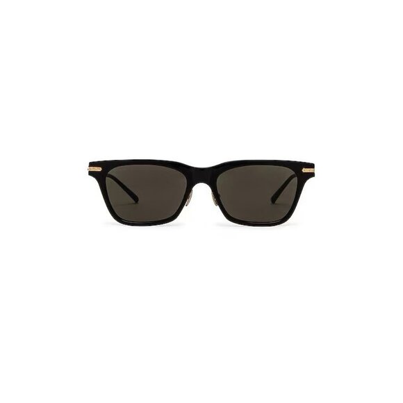Linda Farrow Mae Sunglasses in Black & Light Gold - Picture 1 of 7